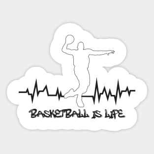 Basketball is Life Heartbeat Sticker